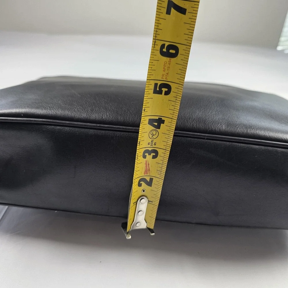 Coach Messenger Bag Mens Large Black Leather Briefcase Crossbody Office